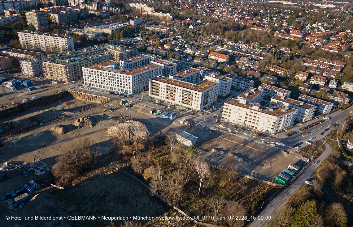 07.01.2023 - Baustelle zum Alexisquartier und Pandion Verde in Neuperlach